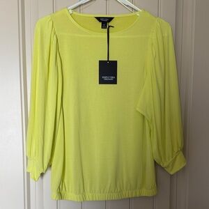 Simply Vera Vera Wang yellow blouse xs